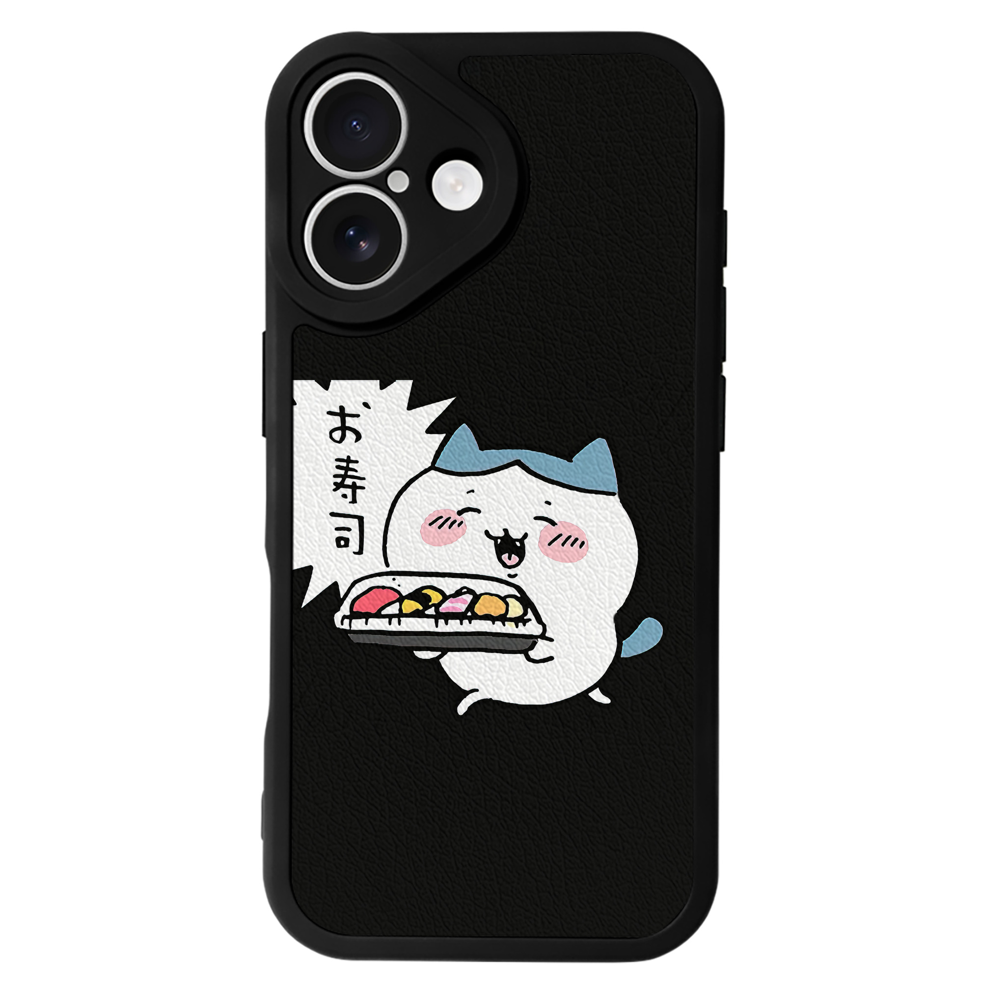 （画像用） ちいかわ ハチワレ Chii-kawa hachiware 【iPhone 16シリーズ対応】シリコンスマホケース（レザー調） 材質：シリコン